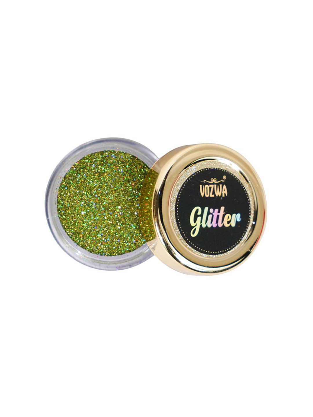VOZWA Long Lasting Glitter Eyeshadow With Glitter Glue - 6 g - Holographic Light Green