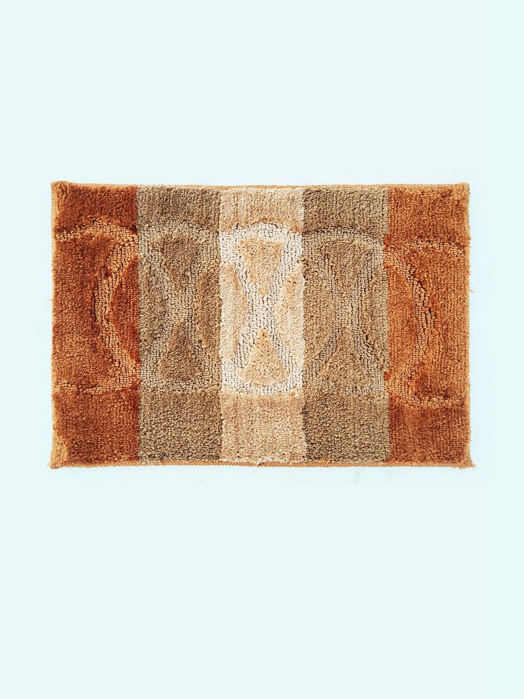 CROWN MATTINGS Orange 1400 GSM Microfibre Bath Rugs