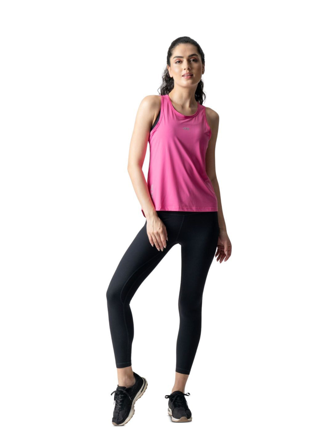 STRCH Women Round Neck Sleeveless Extra Mile Club Tank Top