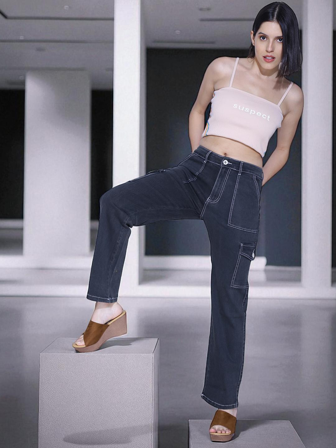 DressBerry Women Rockville Straight Fit High-Rise Jeans