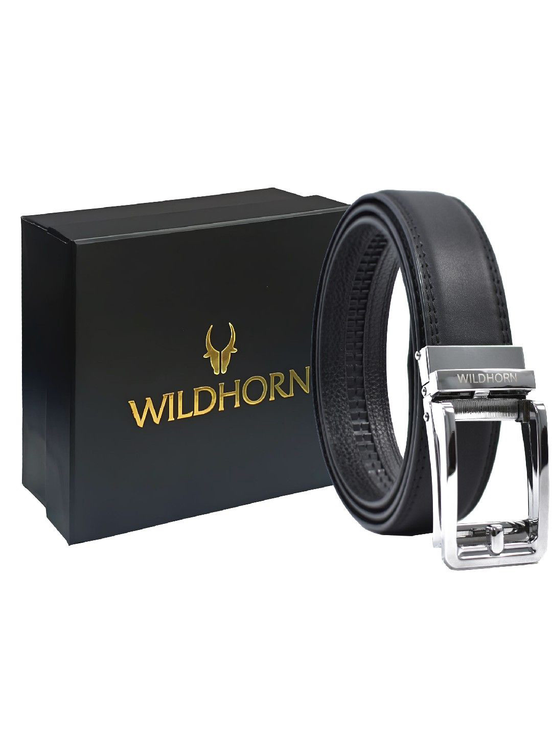 WildHorn Men Autolock Leather Adjustable Formal Belt