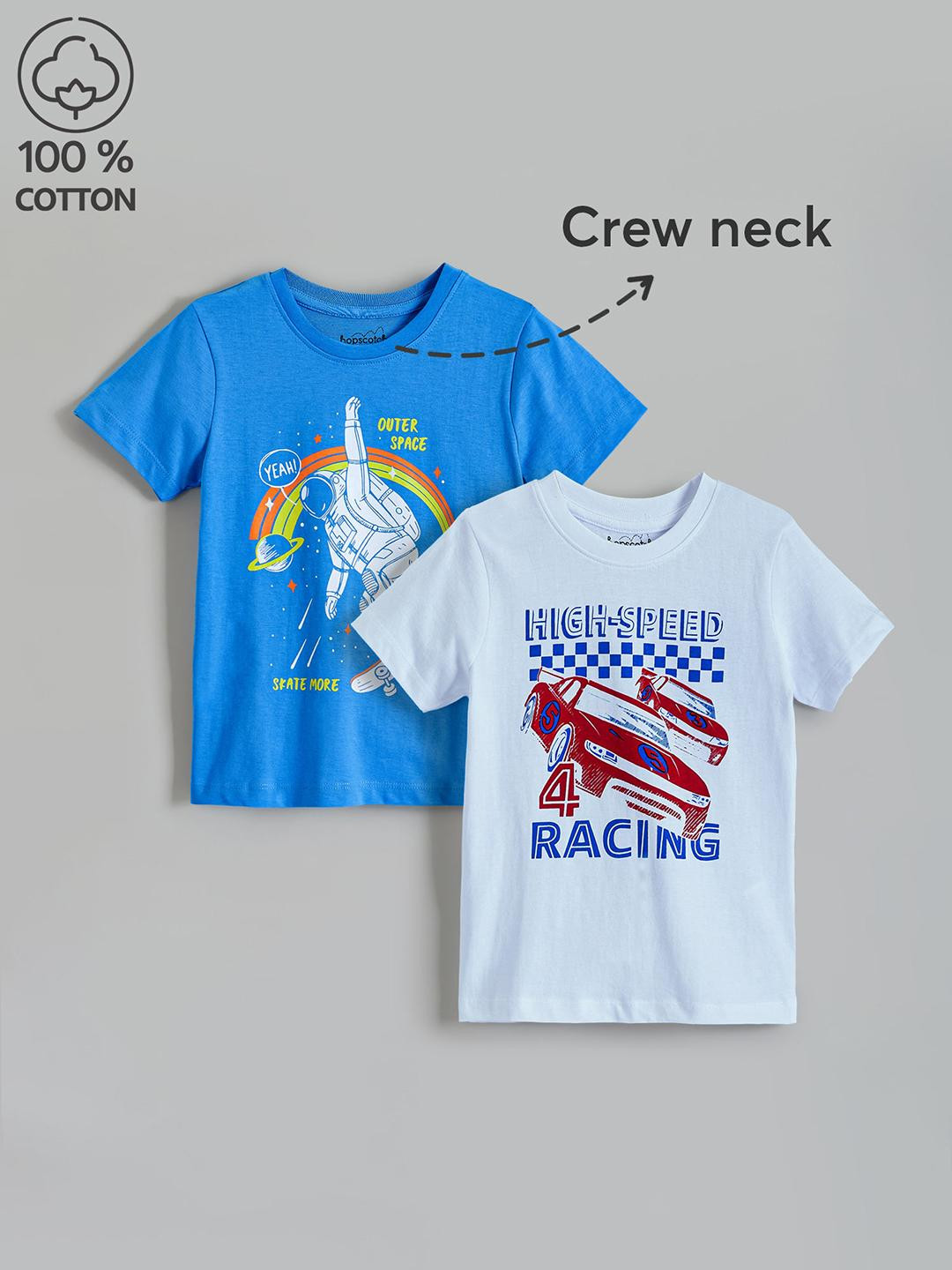 Hopscotch 2-Pack Cotton Velocity Graphics T-shirts