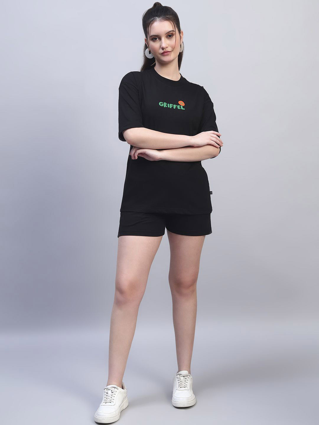 GRIFFEL Tomato Graphic Printed Pure Cotton T-Shirt & Shorts Co-Ords
