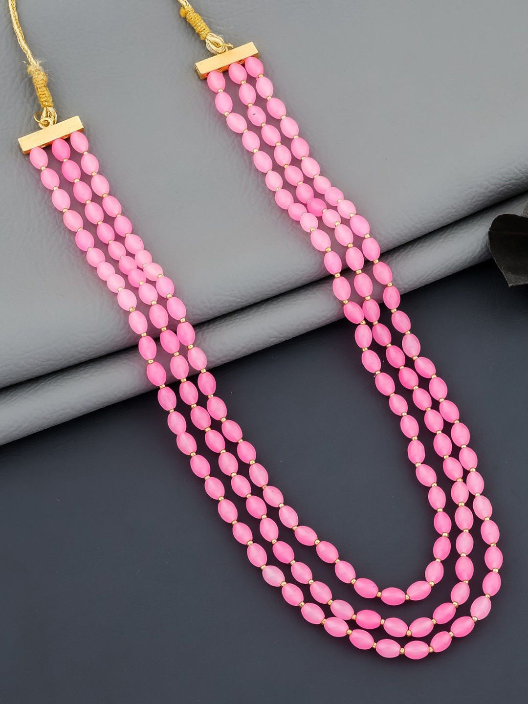 POWER OF KESHVAM Gold-Plated Artificial Beaded Layered Necklace