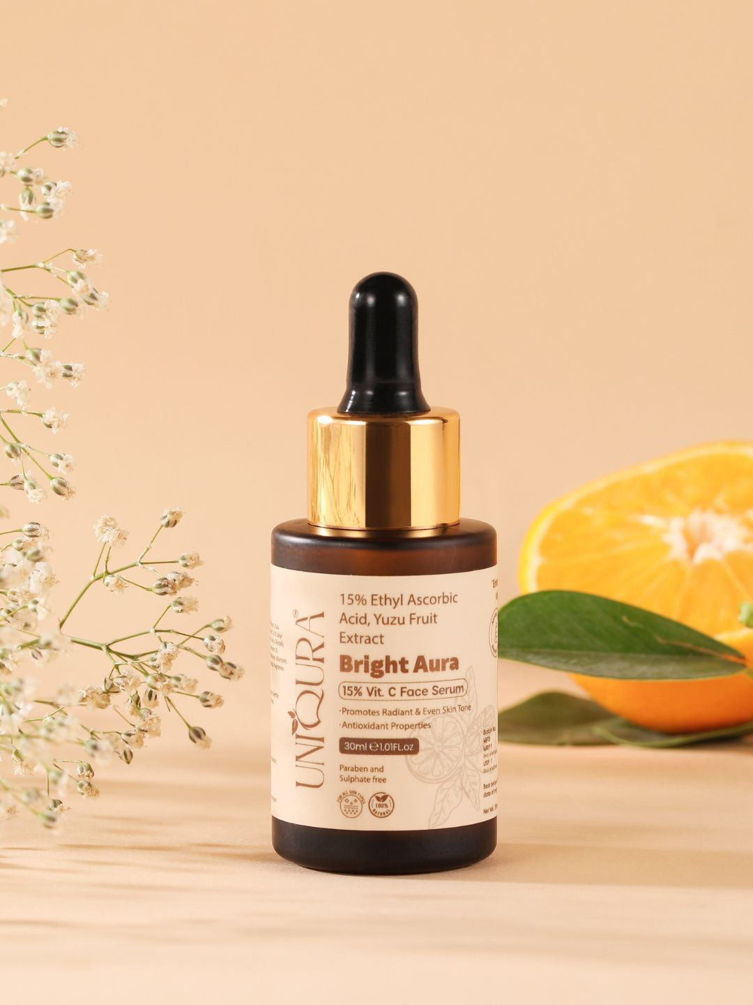 Uniqura Vitamin C Glowing Japanese Face Serum with Yuzu For Even Skin Tone - 30 ml