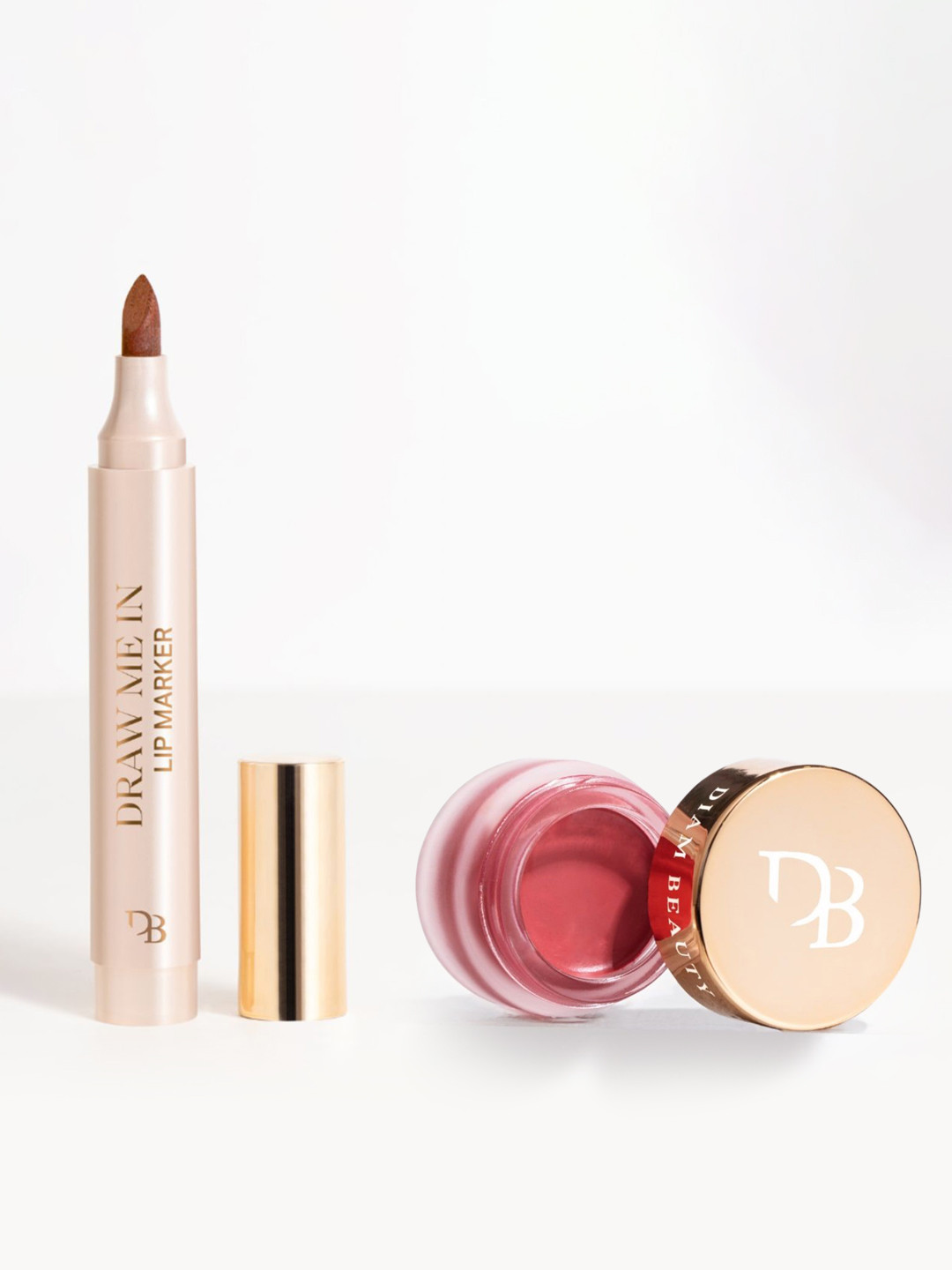 Diam Beauty Set of Soft Filter Blurring Pot Lipstick 7ml & Draw Me In Lip Marker 2.5ml