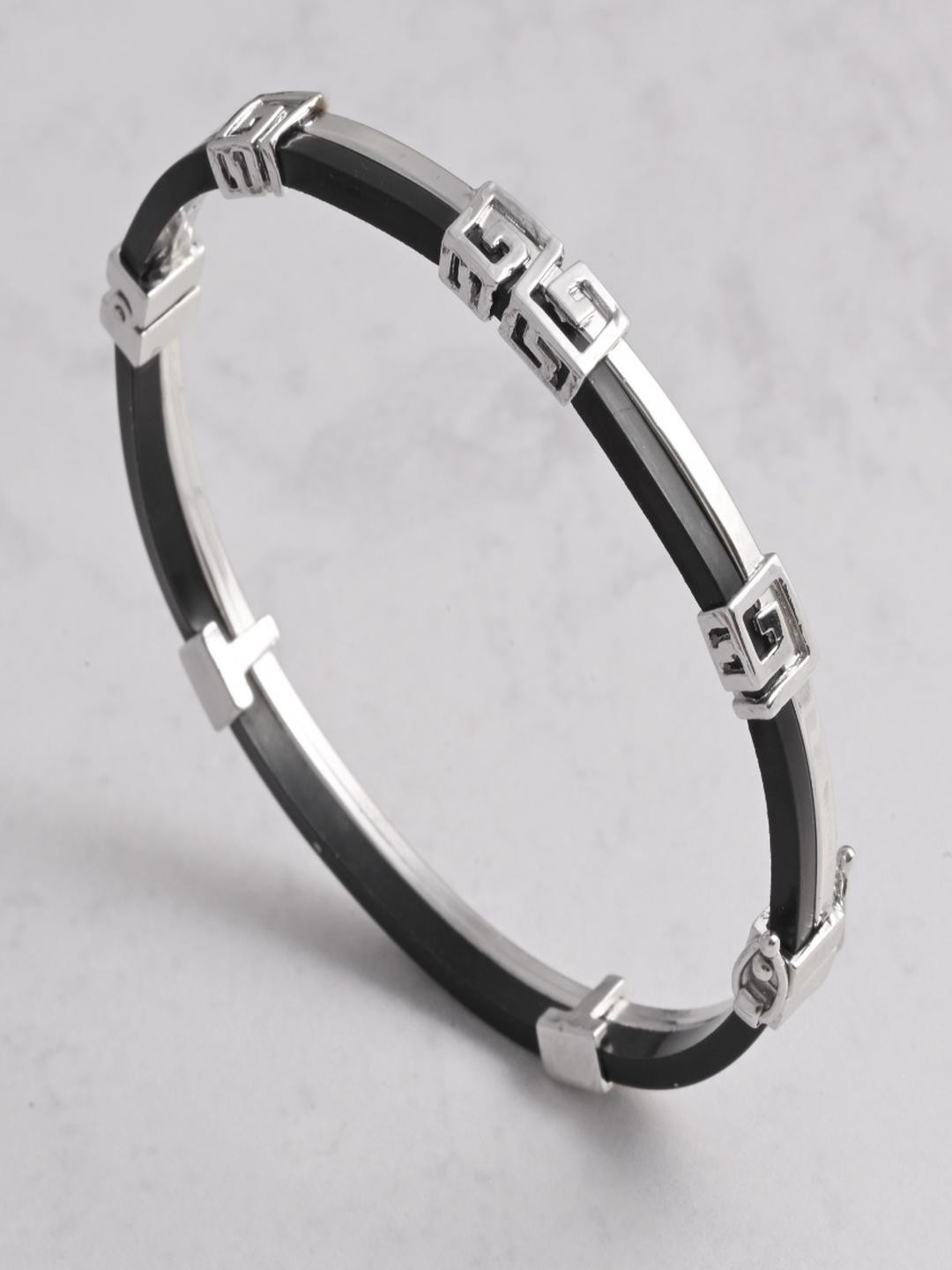 Vinayak Jewellers 925 Sterling Silver The Labyrinth Noir Silver Bracelet