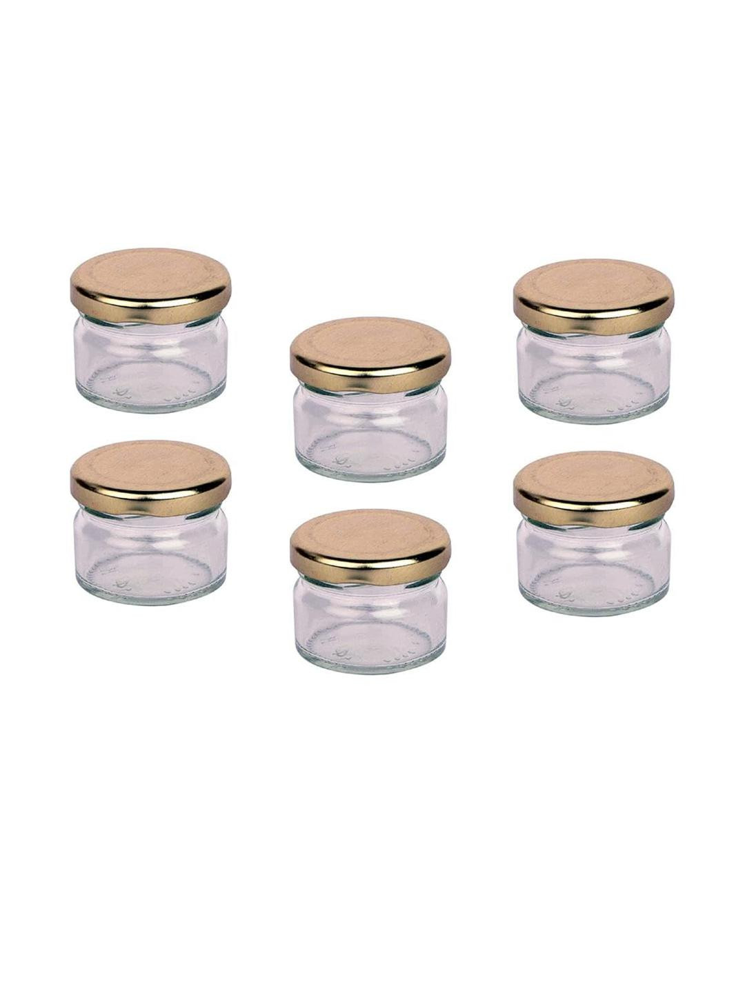 SOMIL Set Of 6 Cylinder Glass Jar Container