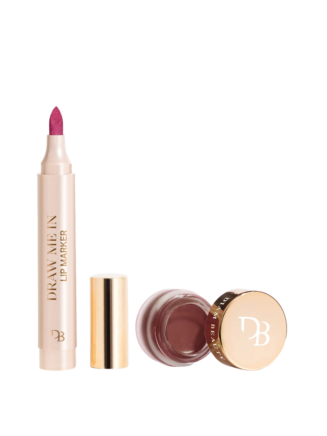 Diam Beauty 2 Pc Soft Filter Pot Lipstick & Draw Me In Lip Marker