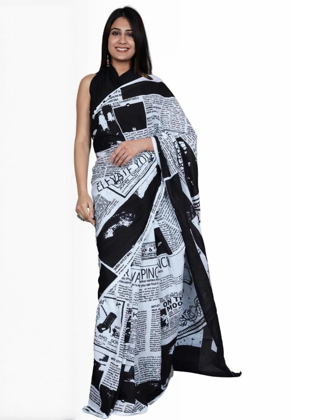 Pinkcity Trade World Orange Pure Cotton Printed Sarees