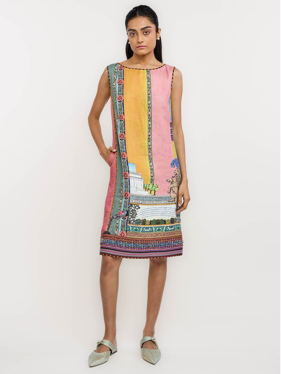 OTT Tarun Tahiliani Women Graphic Printed A-Line Dress
