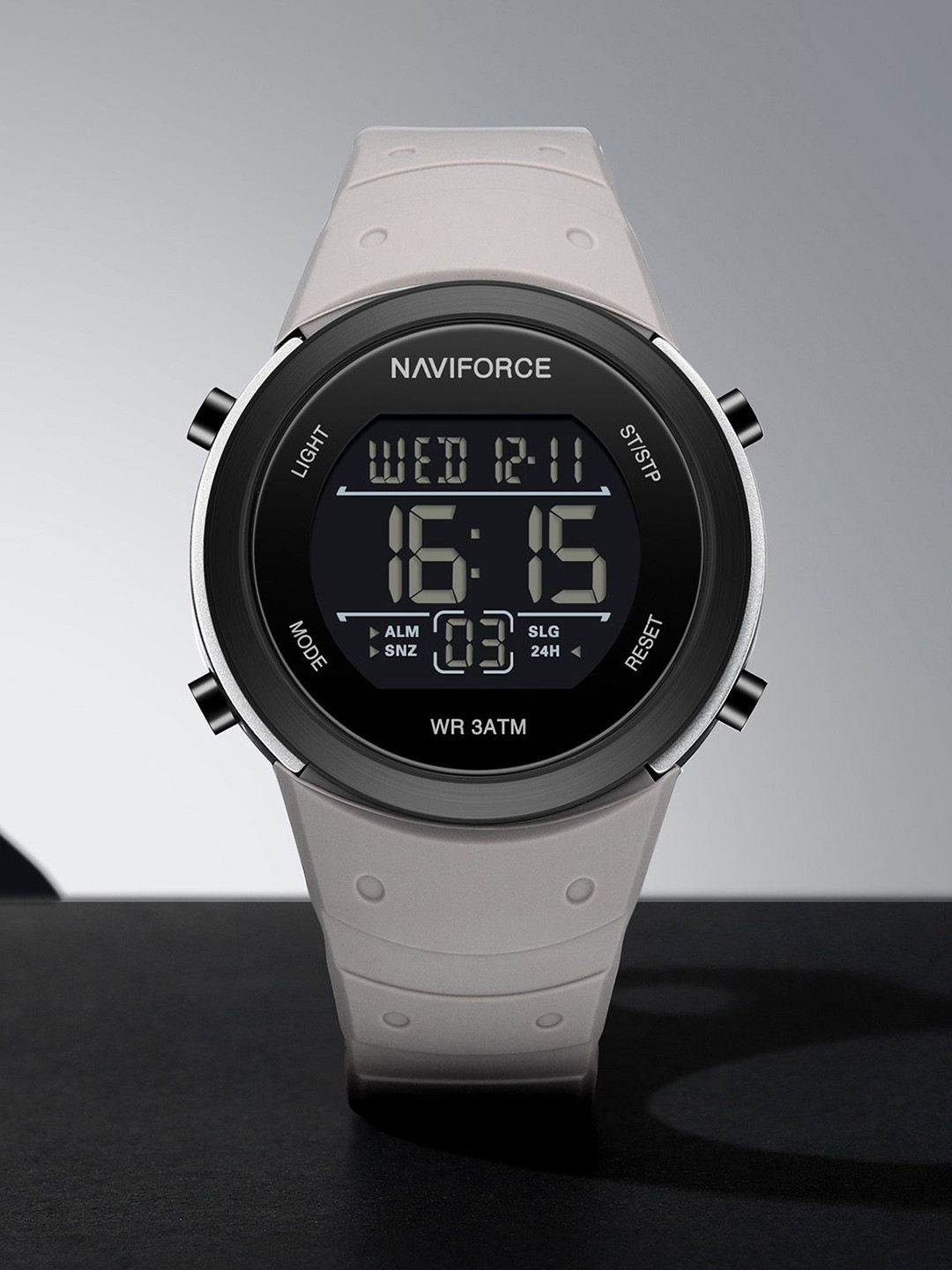 Naviforce Men Round Dial & Straps Digital Multi Function Watch NF9246_S B GY