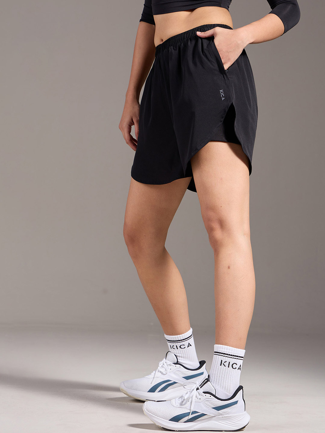 KICA Women Running Stride Sports Shorts With Inner Layer