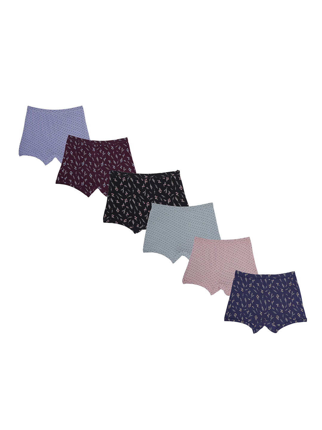 Red Rose Girls Pack Of 6 Printed Modal Boys Shorts Briefs