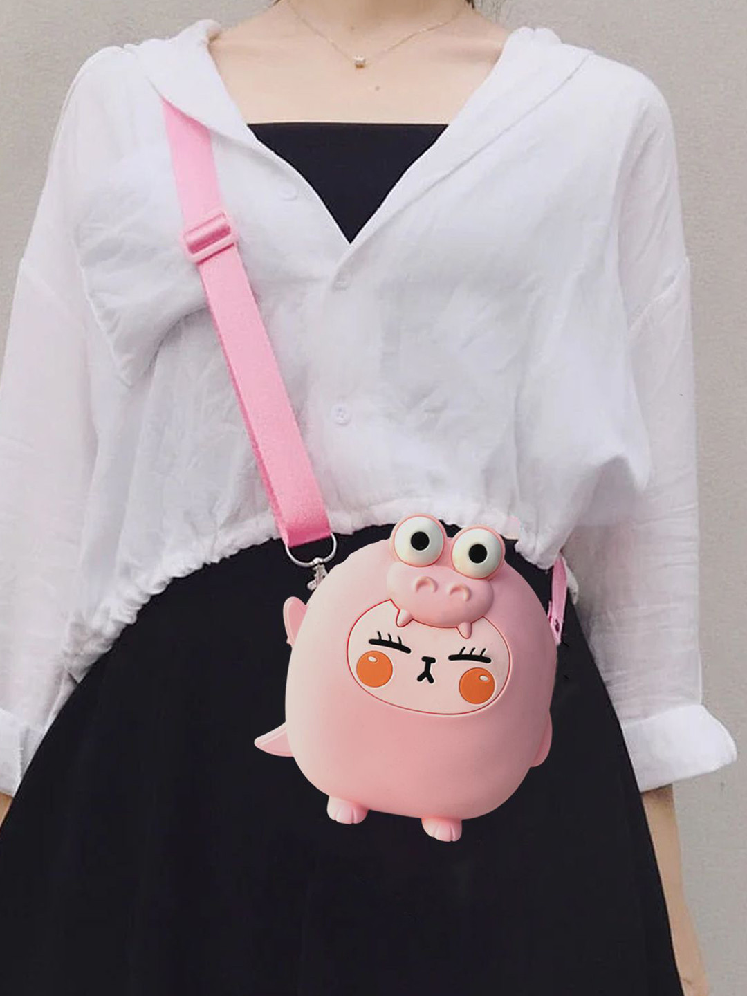 Carry Trip Girls Cartoon 2-In-1 Crossbody Sling Bag & Bag Style