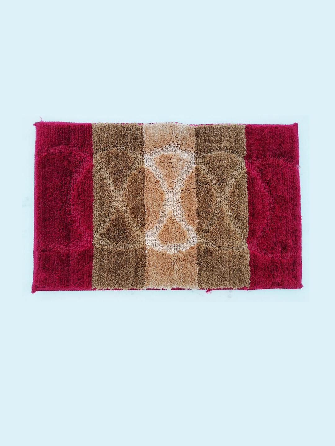 CROWN MATTINGS Red 1400 GSM Microfibre Bath Rugs