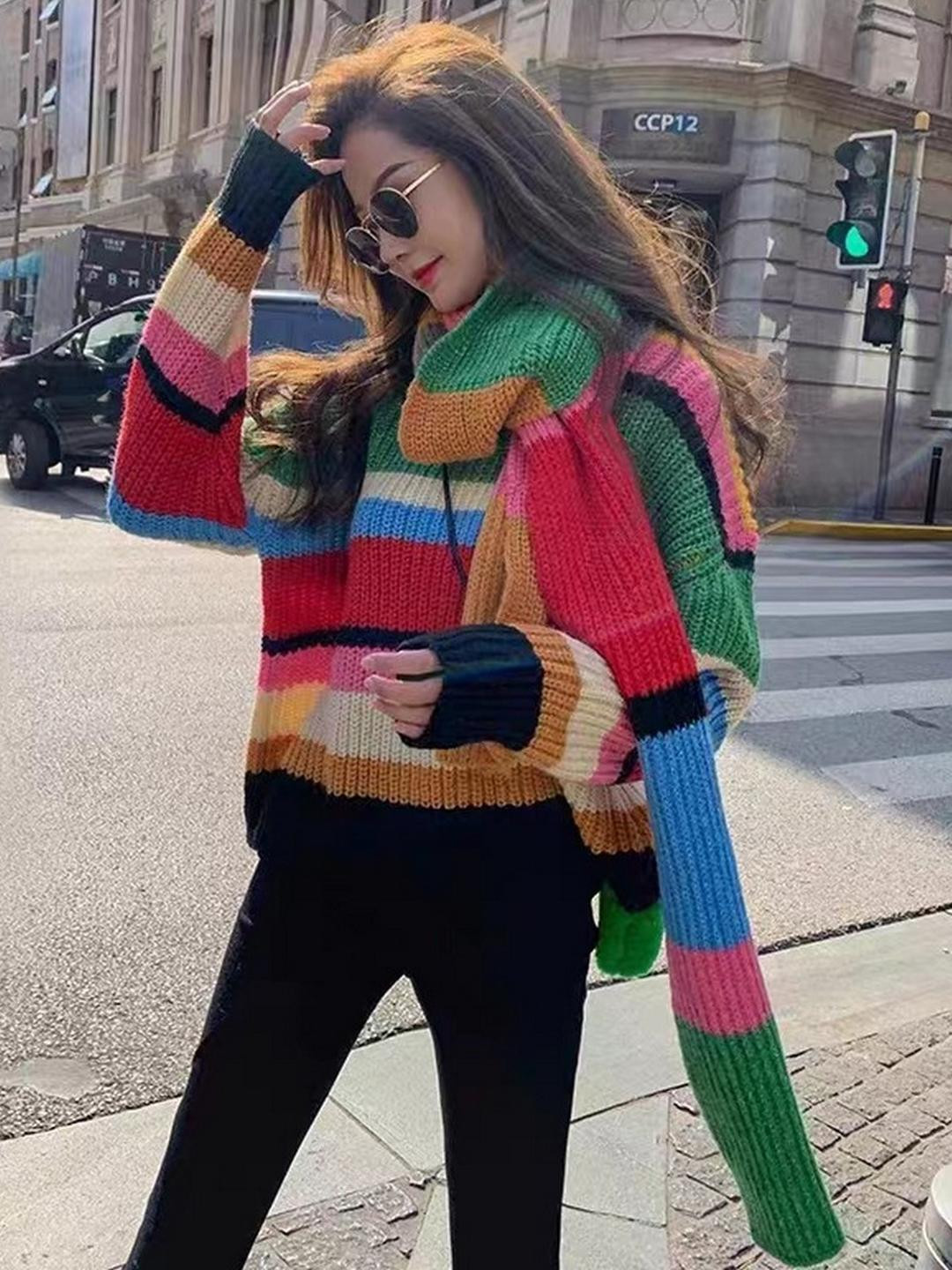 DressBerry Women Striped Sweatr