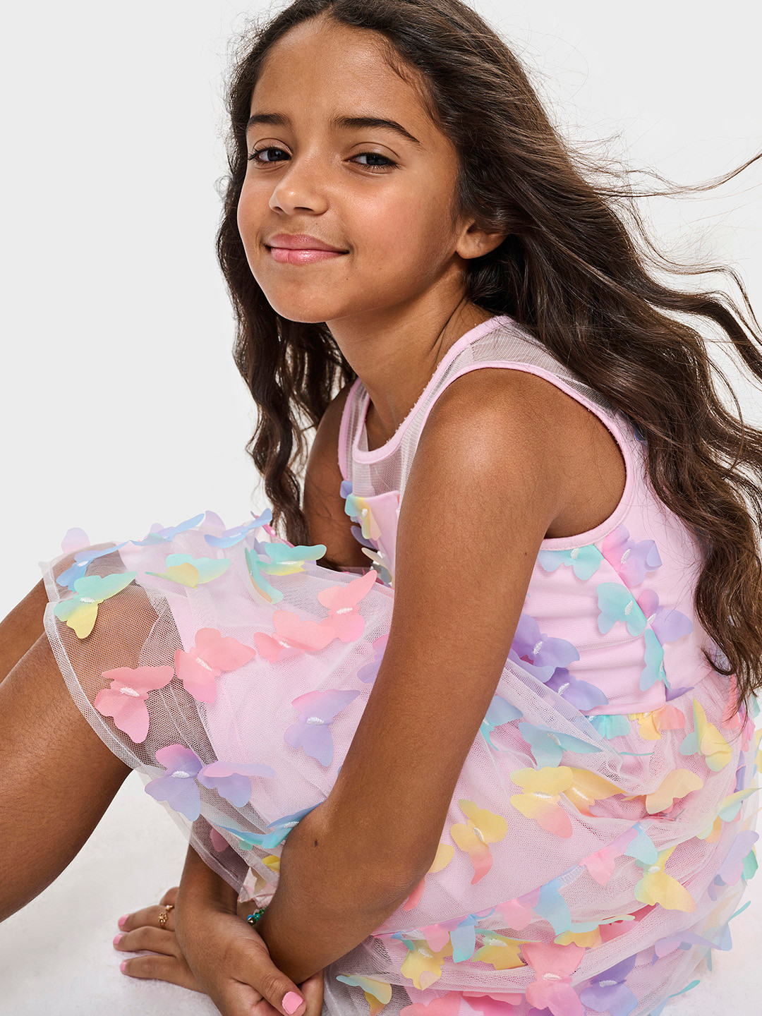 THE CHILDREN'S PLACE Butterfly Applique Mesh Dress