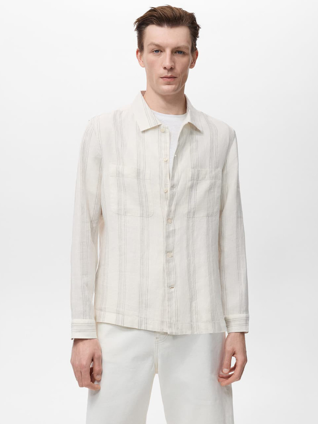 MANGO MAN Striped Shirt