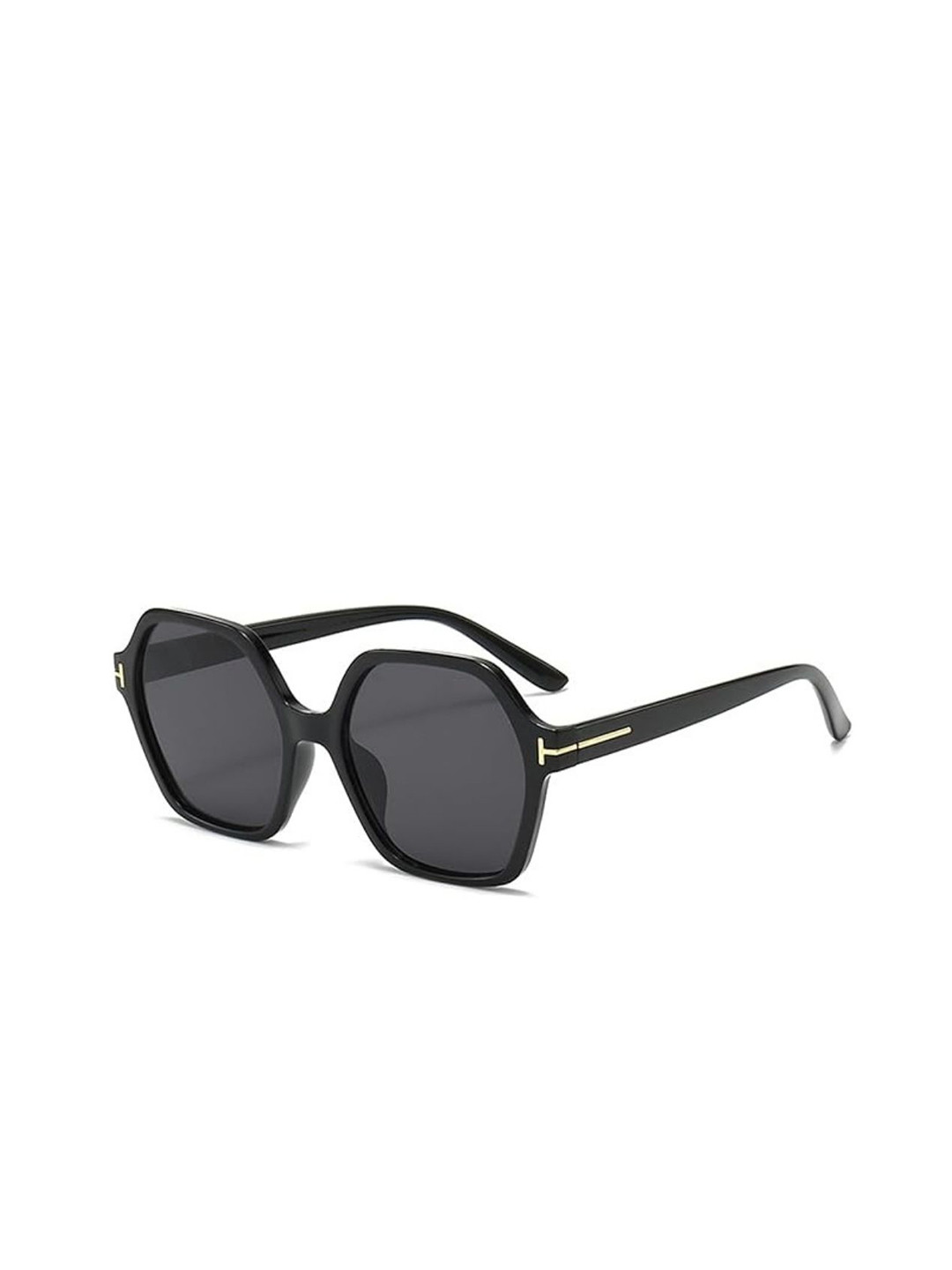 AUGEN Unisex Black Lens & Black Oversized Sunglasses VI-SG-197-C1