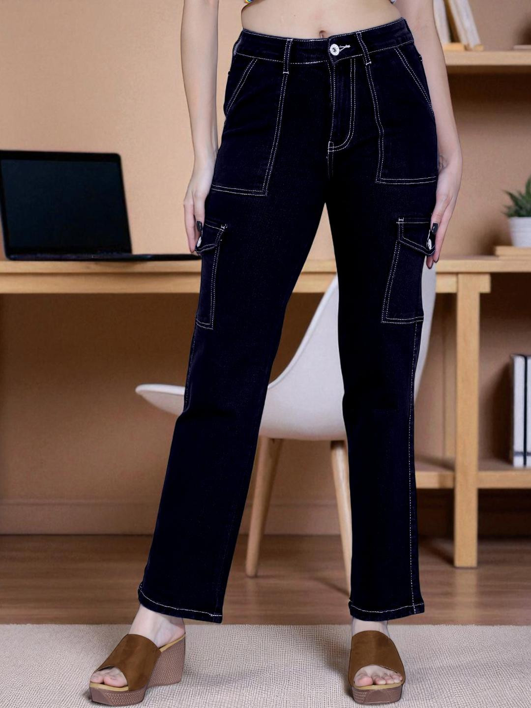 DressBerry Women Rockville Straight Fit High-Rise Jeans