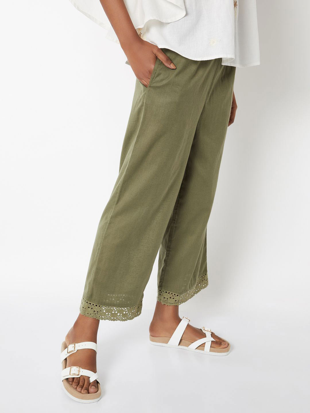 max Women Straight Fit Western Palazzos