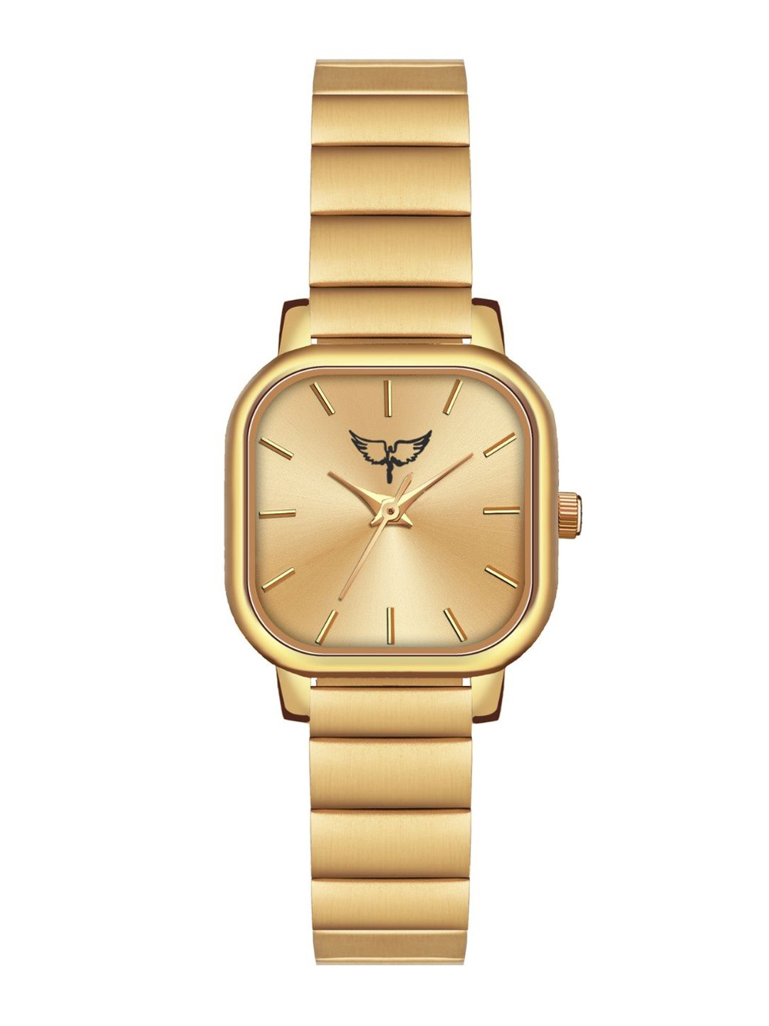 WHITE BIRD Women Brass Dial & Bracelet Style Straps Analogue Watch JK-110 Gold D Gold