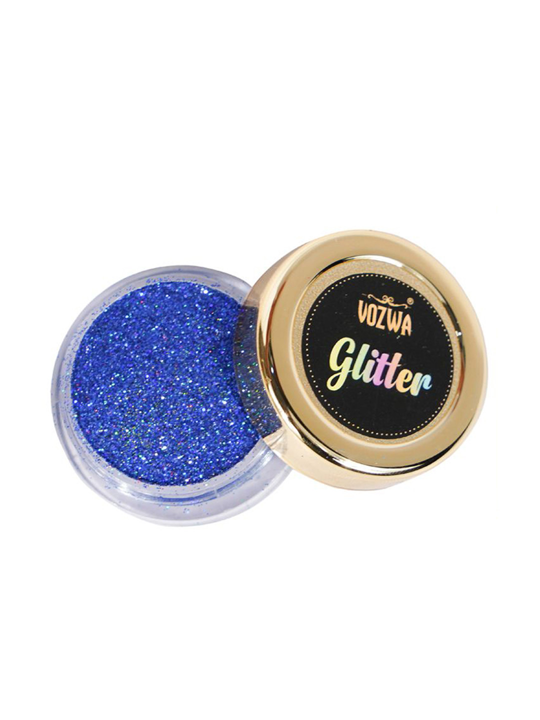 VOZWA Long Lasting Loose Glitter Eyeshadow With Glitter Glue - 6 g - Holographic Blue