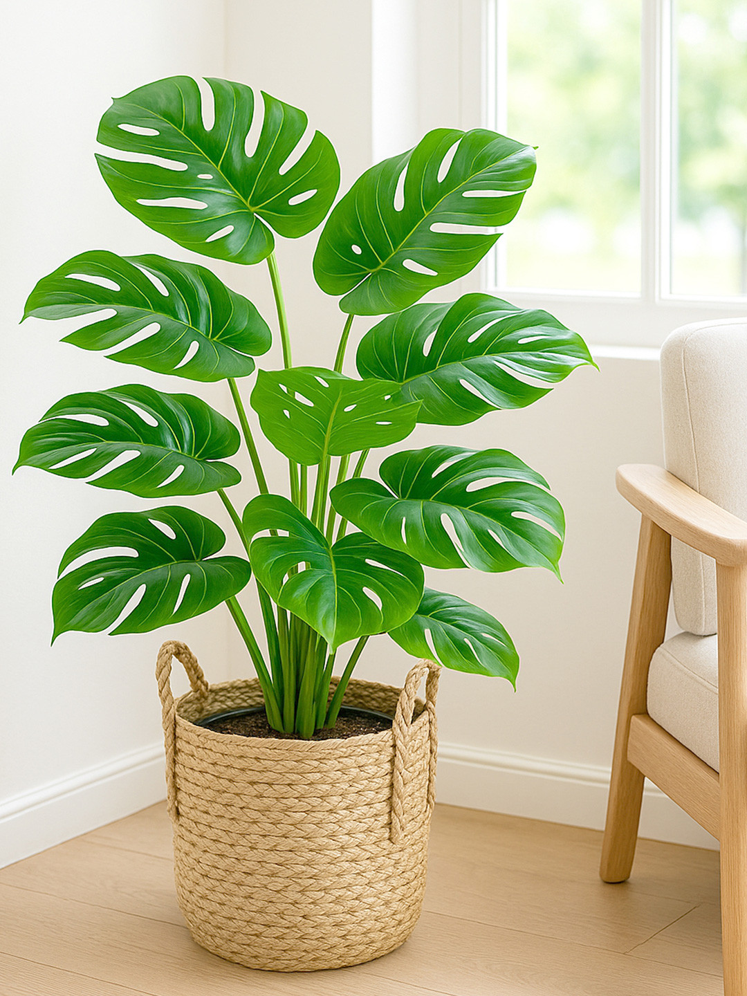 Homesake Green Faux Tropical Plant With Out Pot