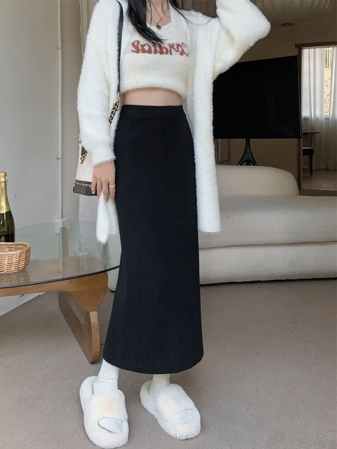 DressBerry Women Knit Maxi Skirt Set
