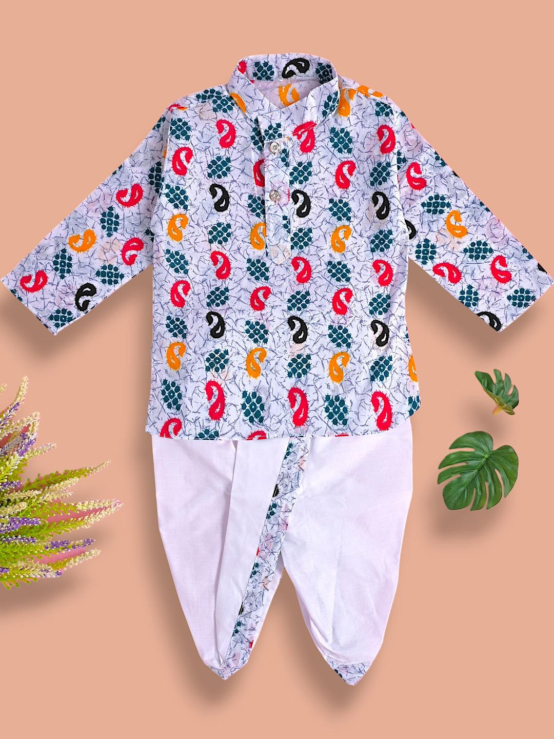 SUPER ART CREATION Boys Multi Pure Cotton Kurta Sets