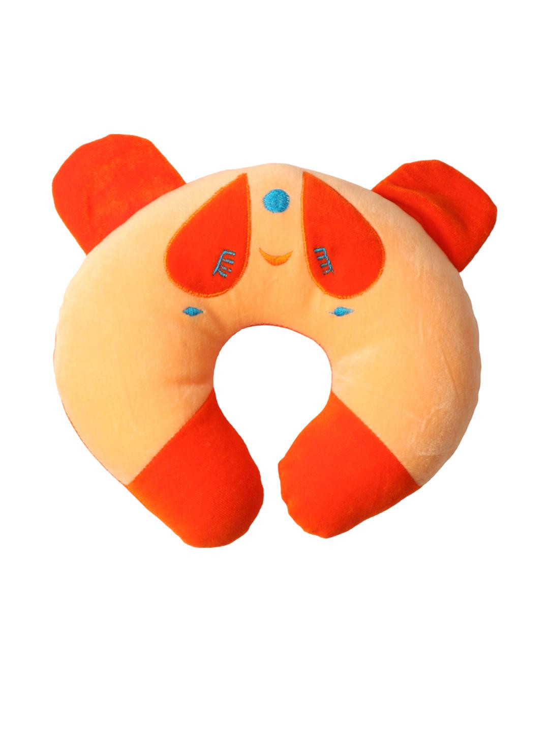 SONNASOFT Kids Orange Panda Shaped Neck Pillow