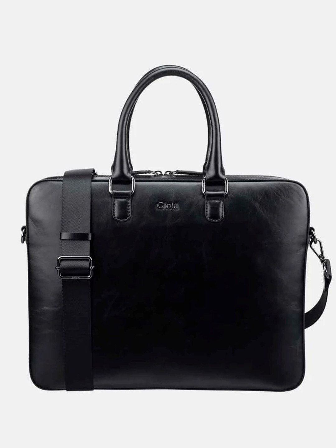 Gioia Men Enzo Detachable Sling Strap Two Handles Leather Laptop Bag
