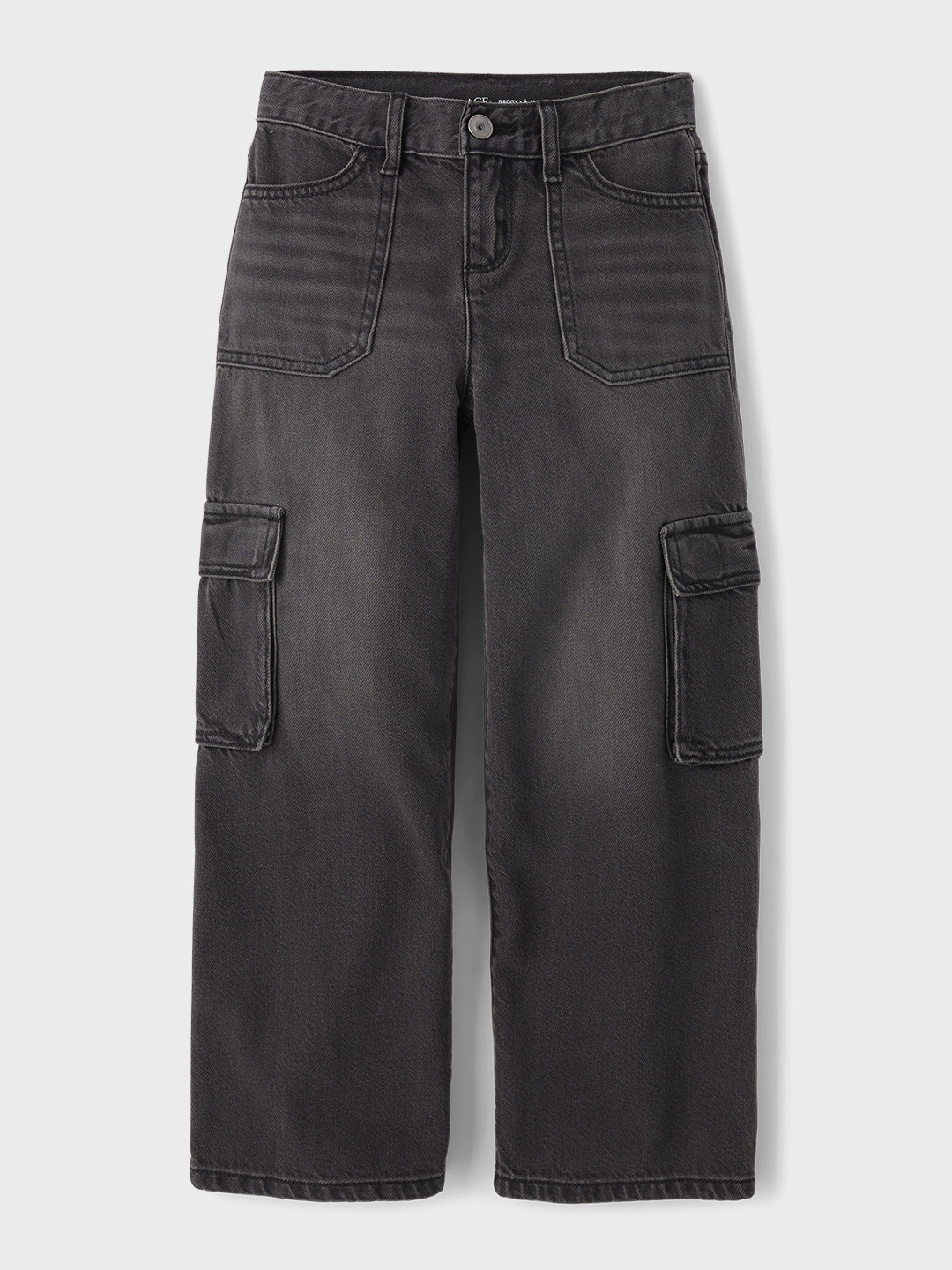 THE CHILDREN'S PLACE Girls Mid-Rise Cargo Style Baggy Jeans