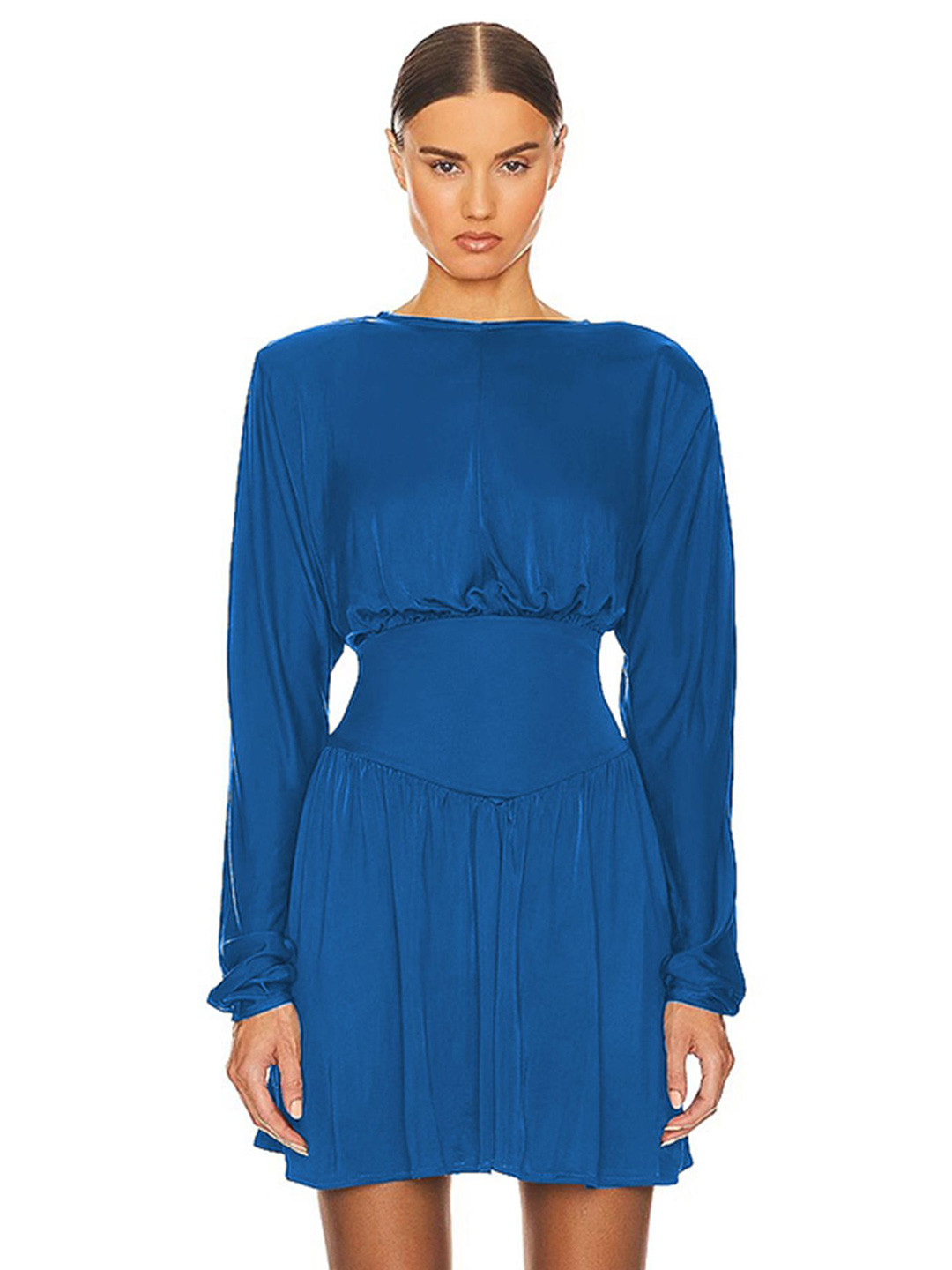 LULU & SKY Women Midriff  Yoke Detail Boat Neck Fit & Flare Dress