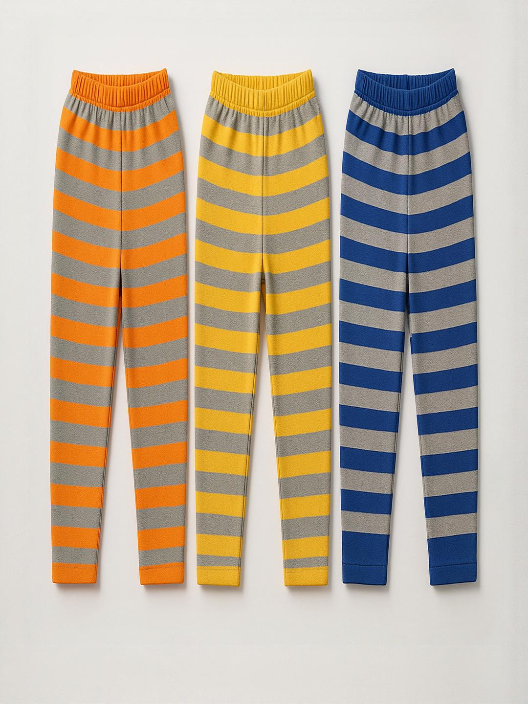 Cortica Boys Pack of 3 Striped Cotton Comfortable Track Pants