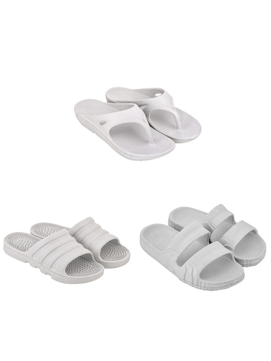 Feel alive Men Set Of 4 Lightweight EVA Flip Flops
