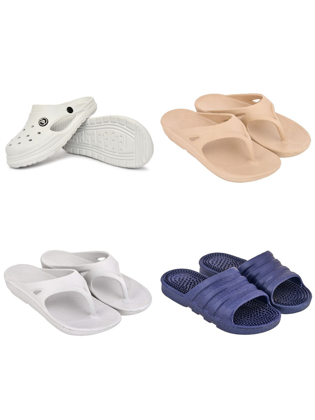 Feel alive Men Set of 4 Sliders & Clogs