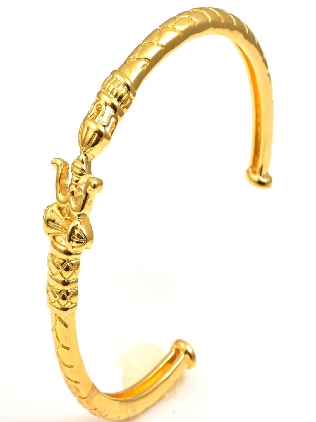 Vinayak Jewellers 925 Sterling Silver The Trishul Silver Cuff Bracelet