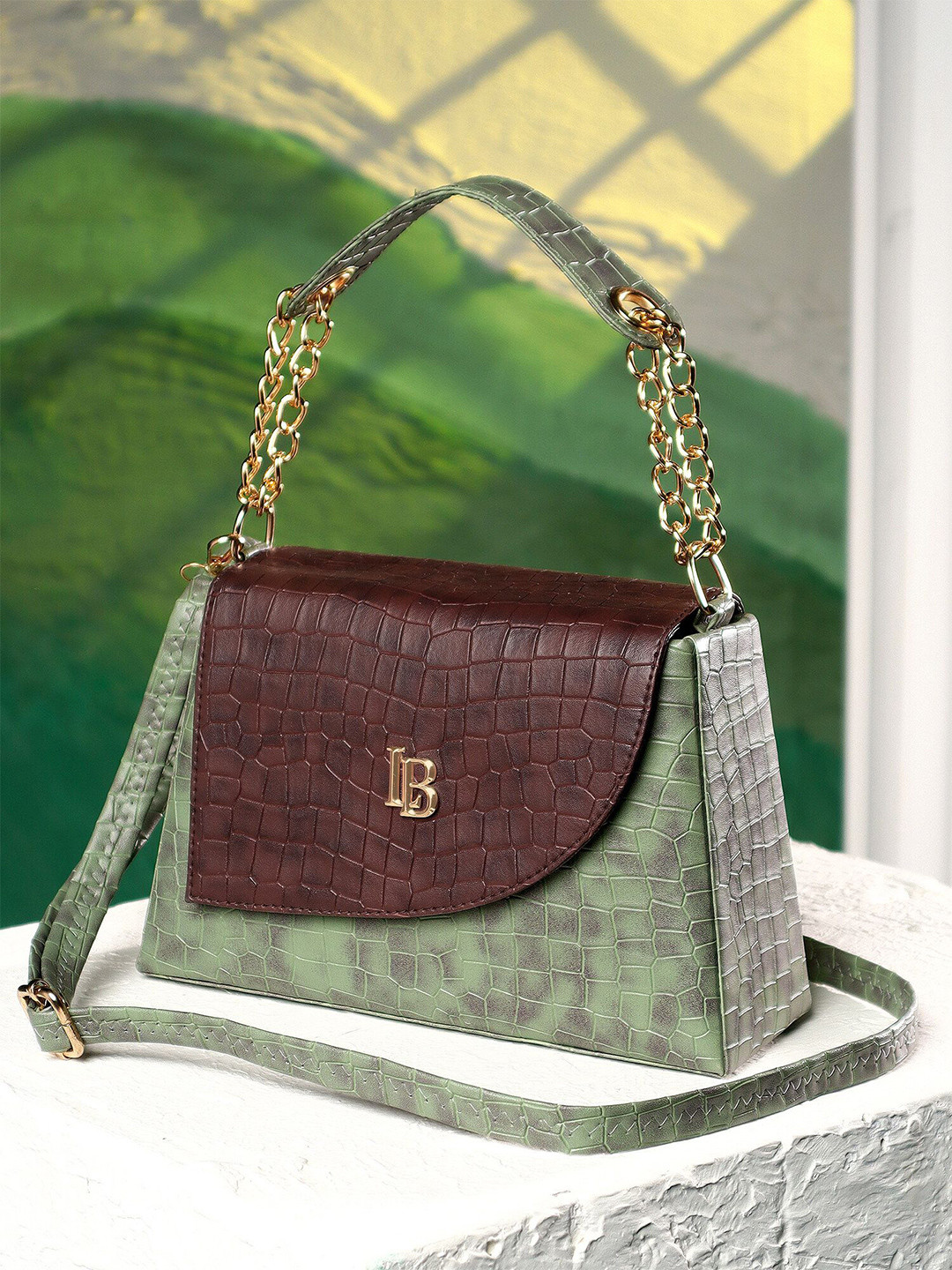 LEGAL BRIBE Textured Small Structured Satchel Bag