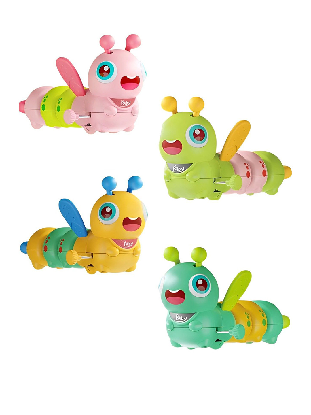 ADKD Kids Set Of 4 Key Operated Bee Clockwork Infant and Pre-School Toys