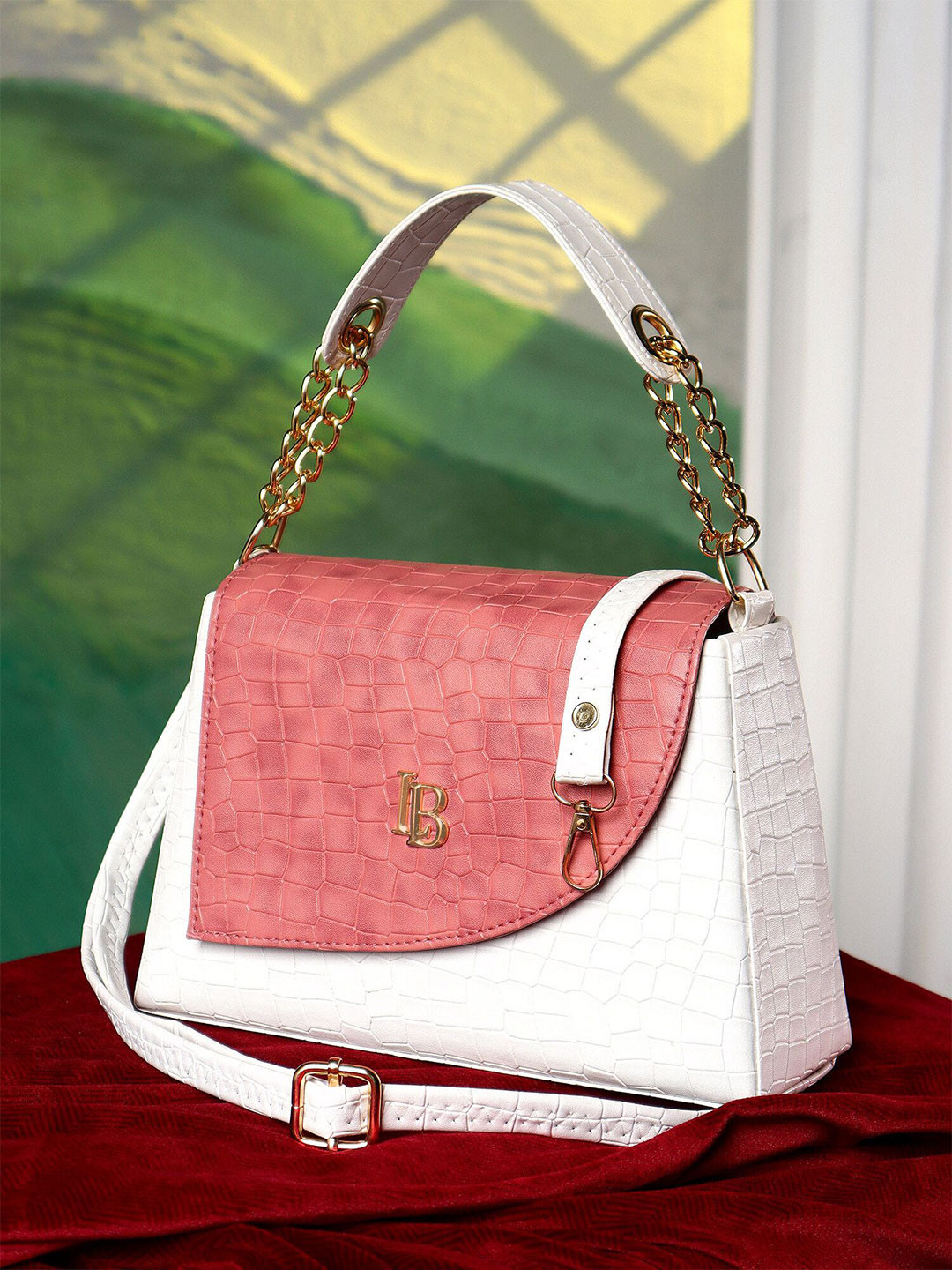 LEGAL BRIBE Textured Small Structured Satchel Bag