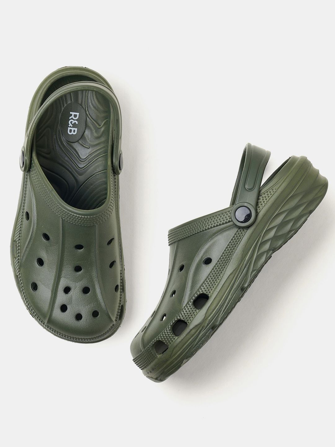 R&B Textured EVA Clogs Flip Flops