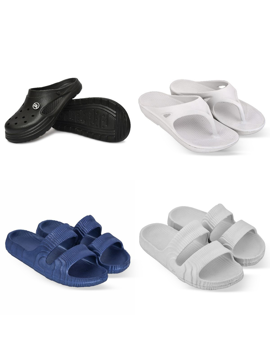 Feel alive Men Pack of 4  Lightweight Clogs