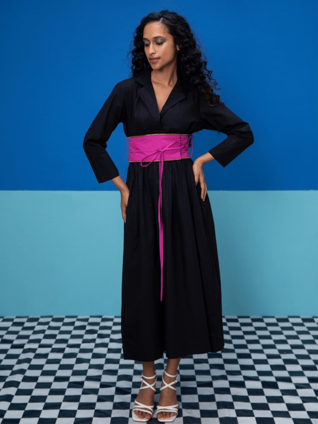 Stylefables Shirt Collar Shirt Midi Dress