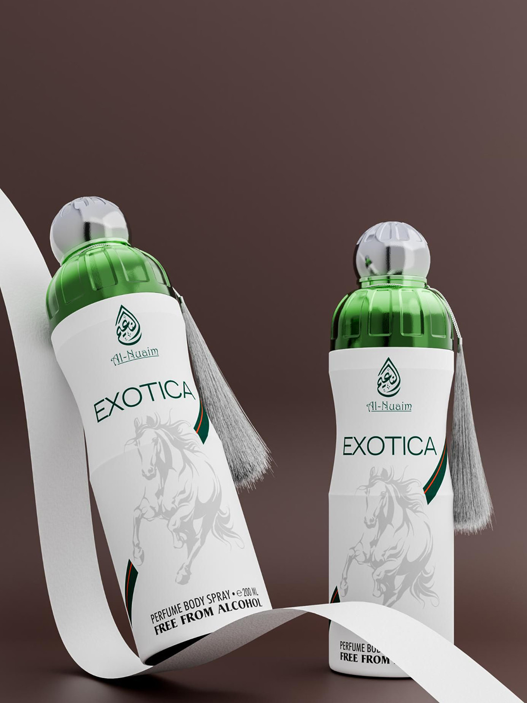 Al-Nuaim Set Of 2 Exotica Long Lasting Alcohol Free Perfume Body Spray - 200 ml Each