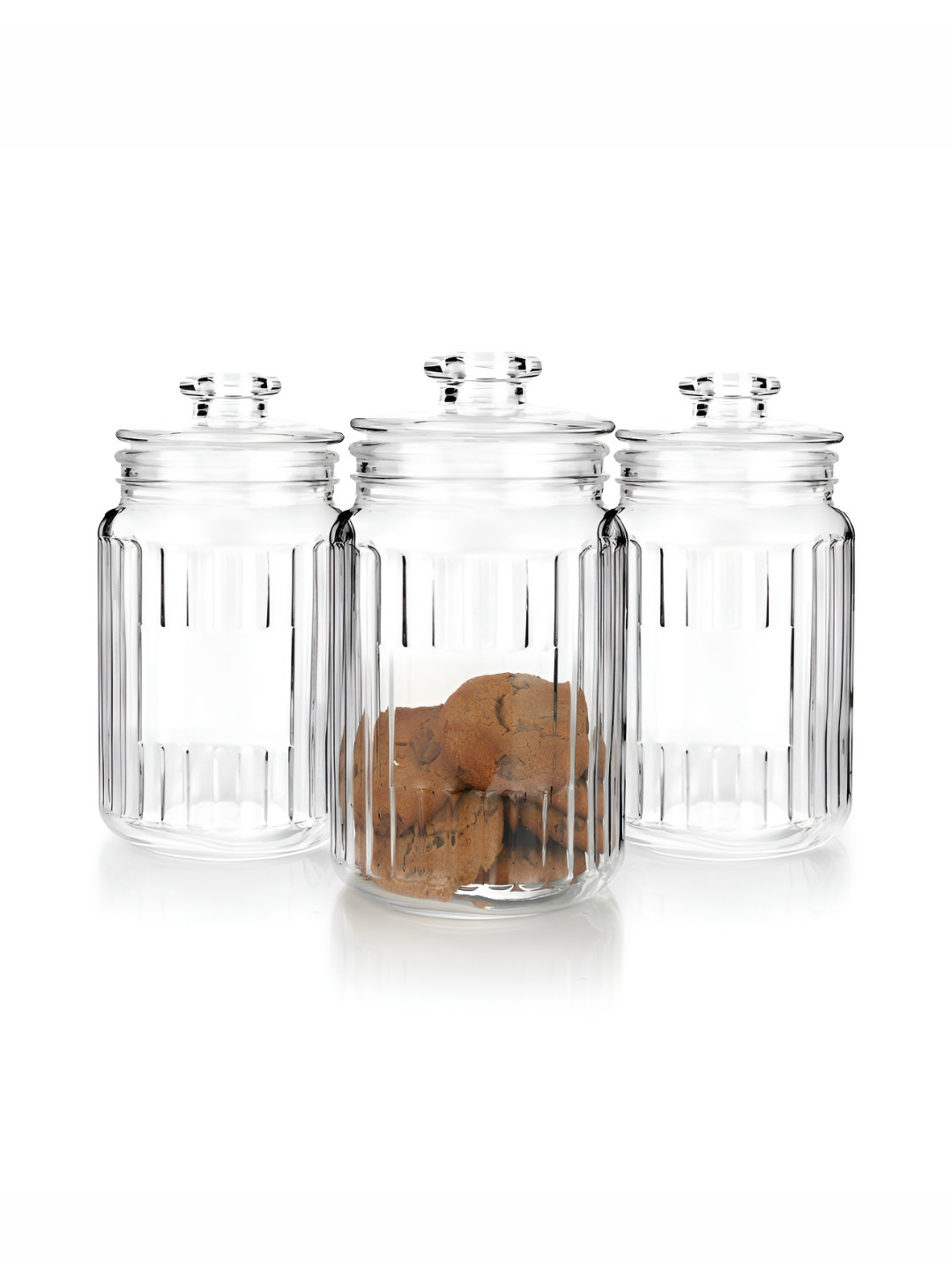 Cello Transparent 3 Pieces Glass Containers 800 ml