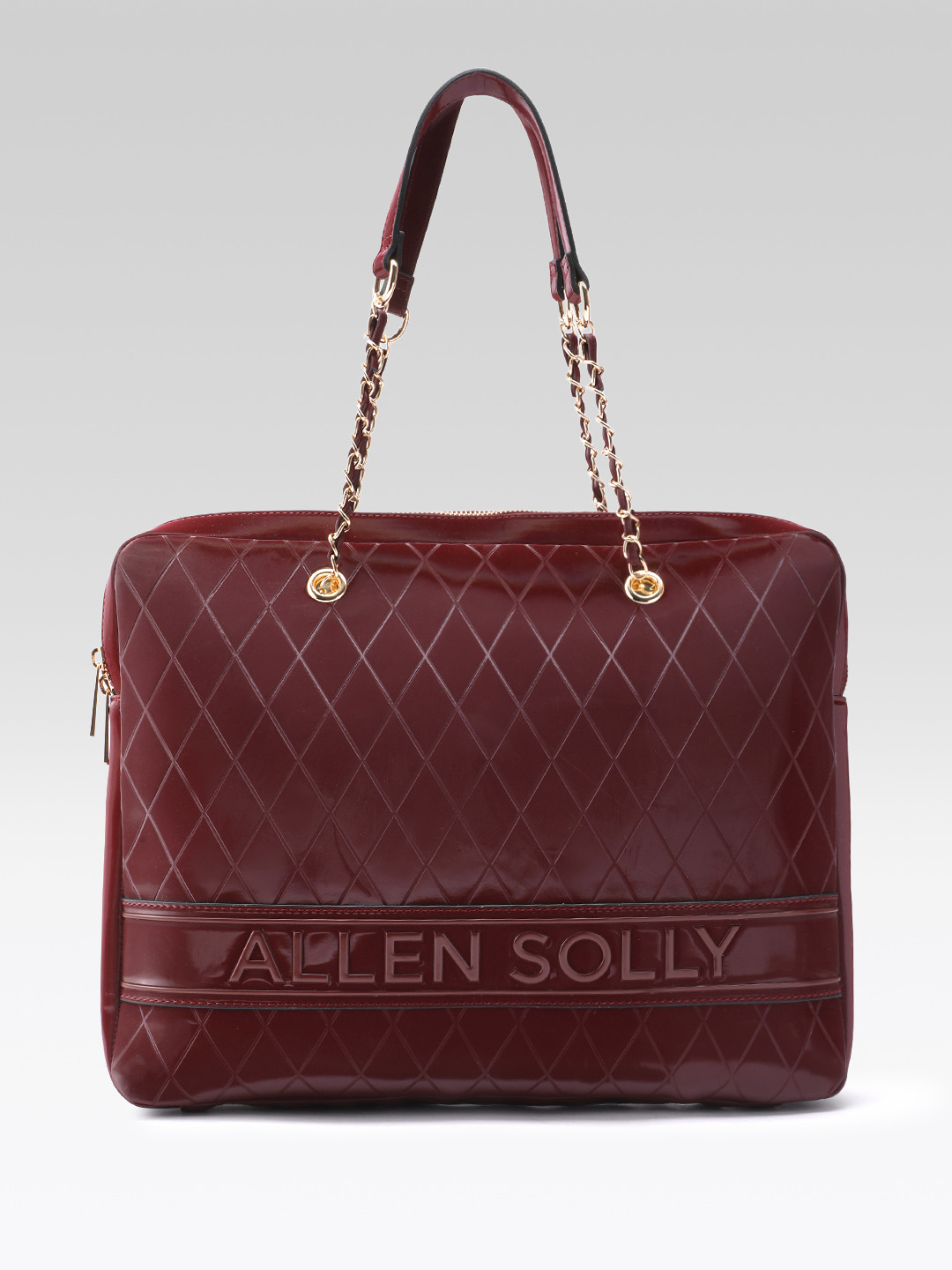 Allen Solly Textured Laptop Compartment Medium Structured Shoulder Bag