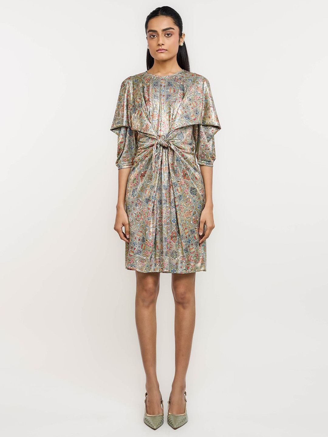 OTT Tarun Tahiliani Printed Sheath Dress