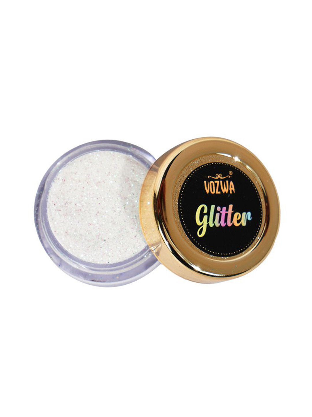 VOZWA Long Lasting Loose Glitter Eyeshadow With Glitter Glue - 6 g - Holographic White